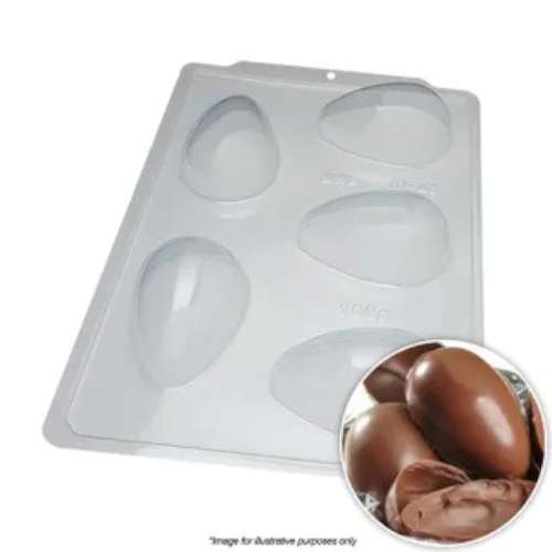Smooth Egg Chocolate Mould 100g - Click Image to Close